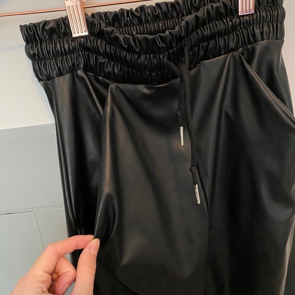 Pretty Little Thing Leather Joggers - Picture 5 of 7
